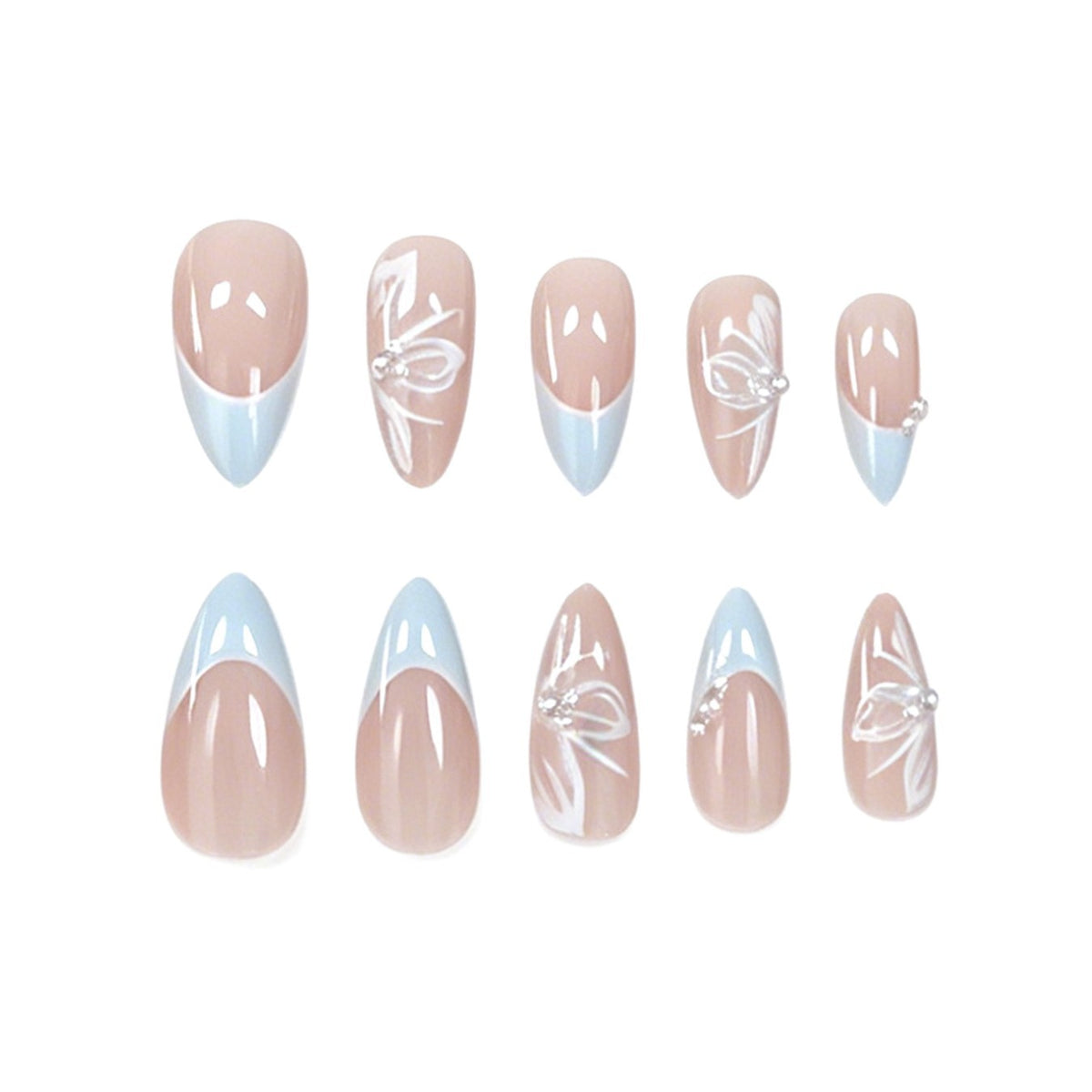 Elegantes florales Design Nagelkunst Brehn