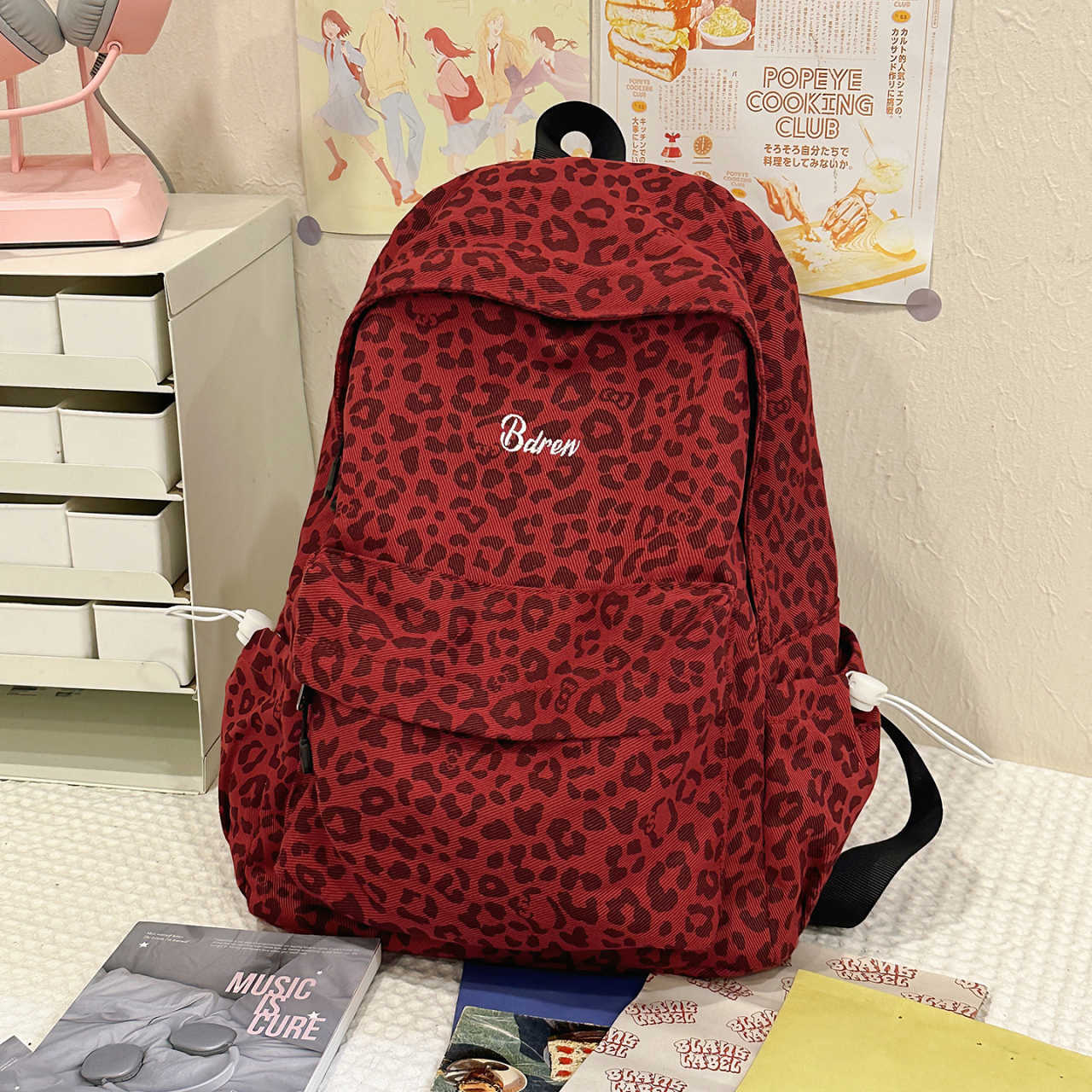 Stilvolle Leopardenmuster-Rucksack Brehn