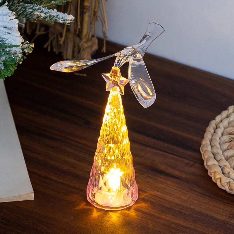 Elegante Glaskerze mit LED Beleuchtung