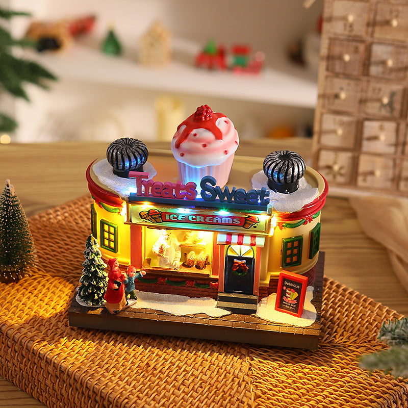 Nostalgische Eisdiele mit LED-Beleuchtung Brehn