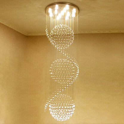 Spiral Kristall Pendelleuchte