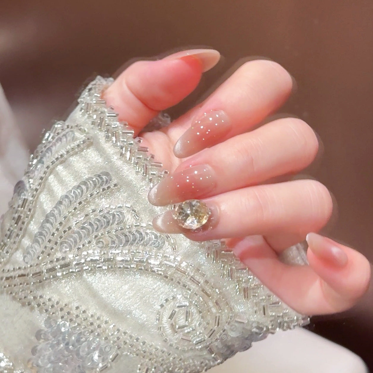 Premium Glitzernde Press-On Nagelerweiterungen Brehn