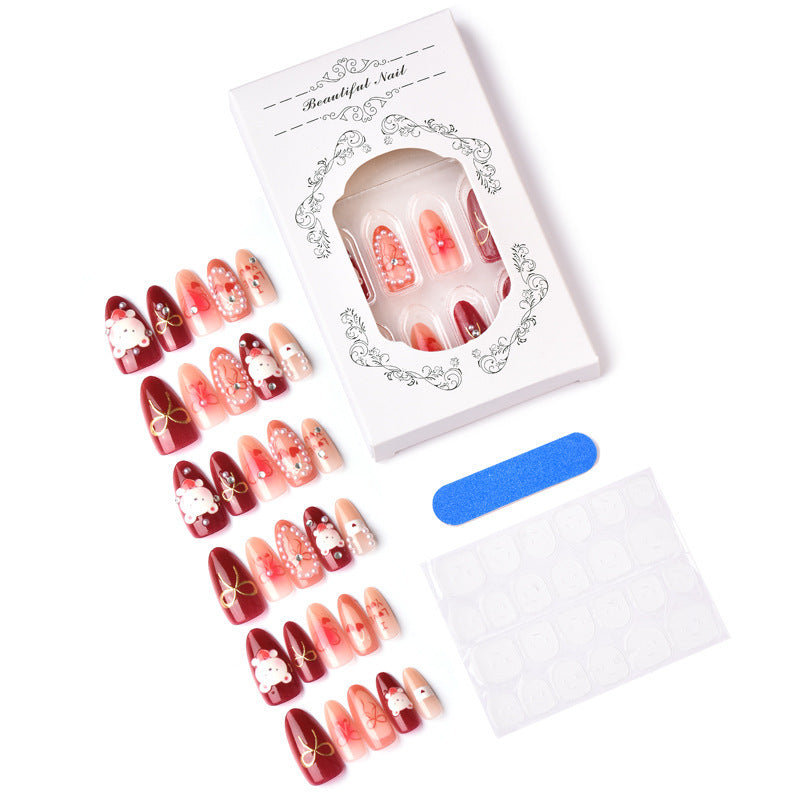 Kunstvolle Nagelset mit liebevollen Motiven Brehn