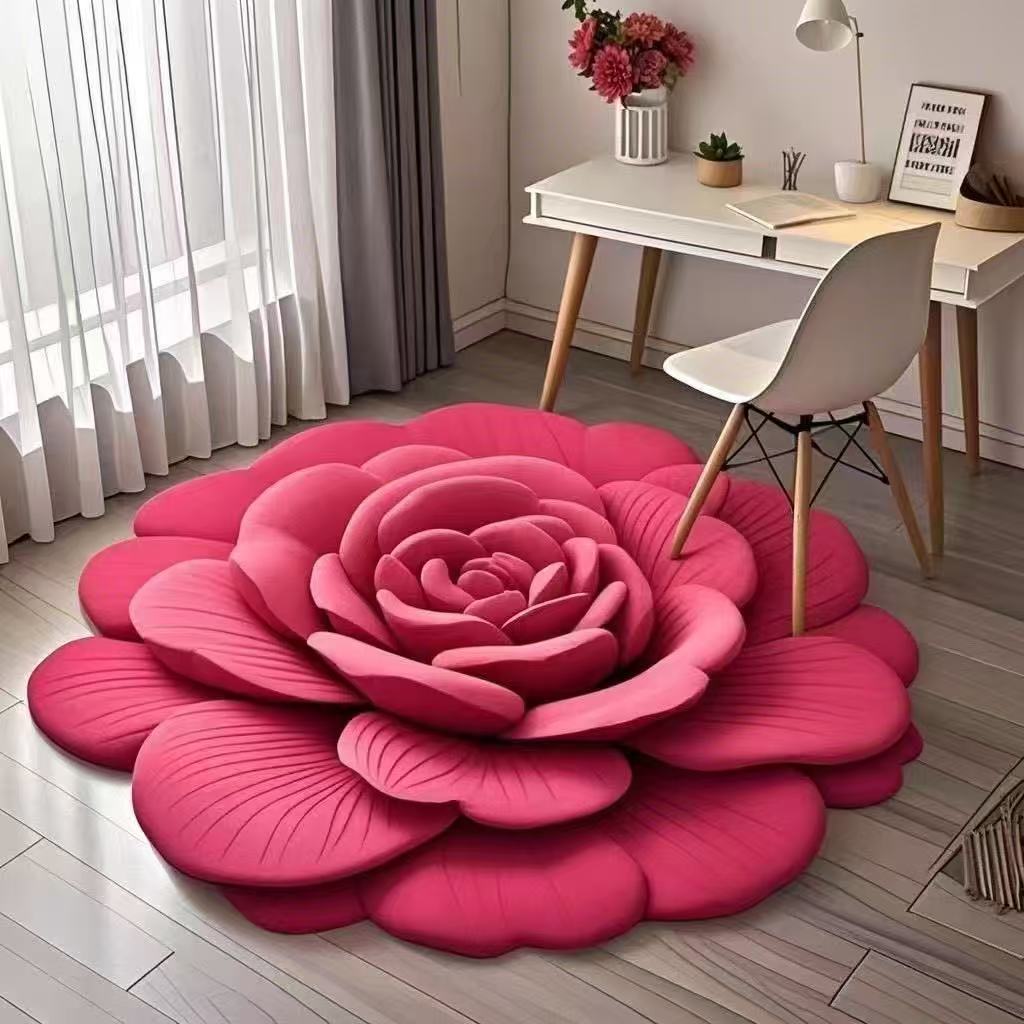 Blumenförmiger Plüsch-Teppich