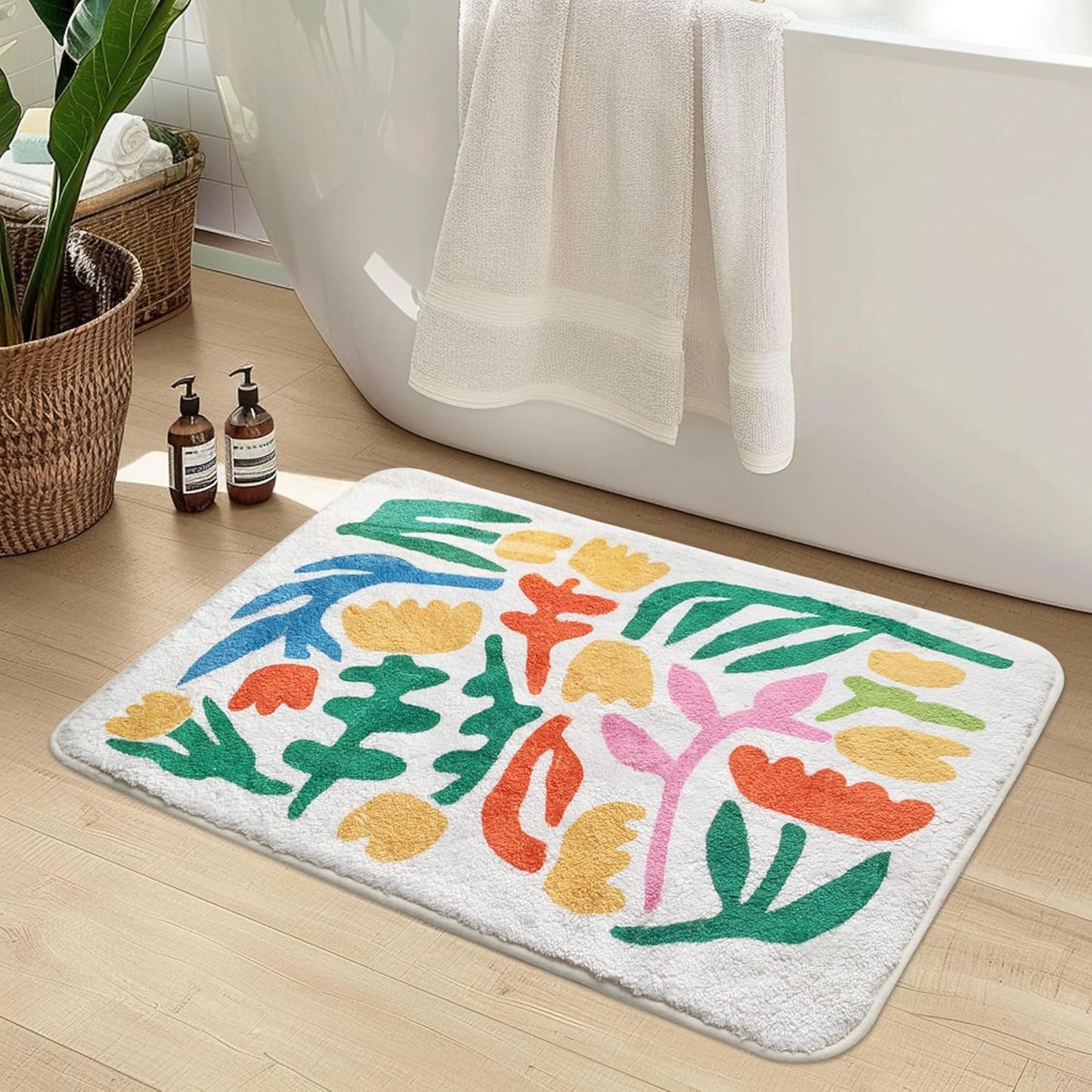 Luxuriöse Floral Design Badmatte Brehn