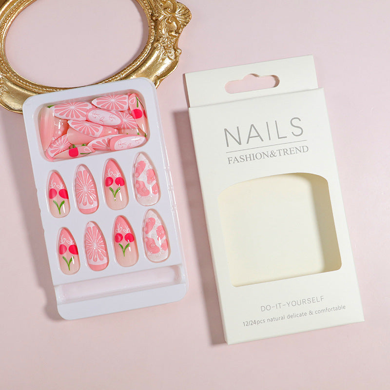Premium Press-On Nail Set mit dekorativen Akzenten Brehn