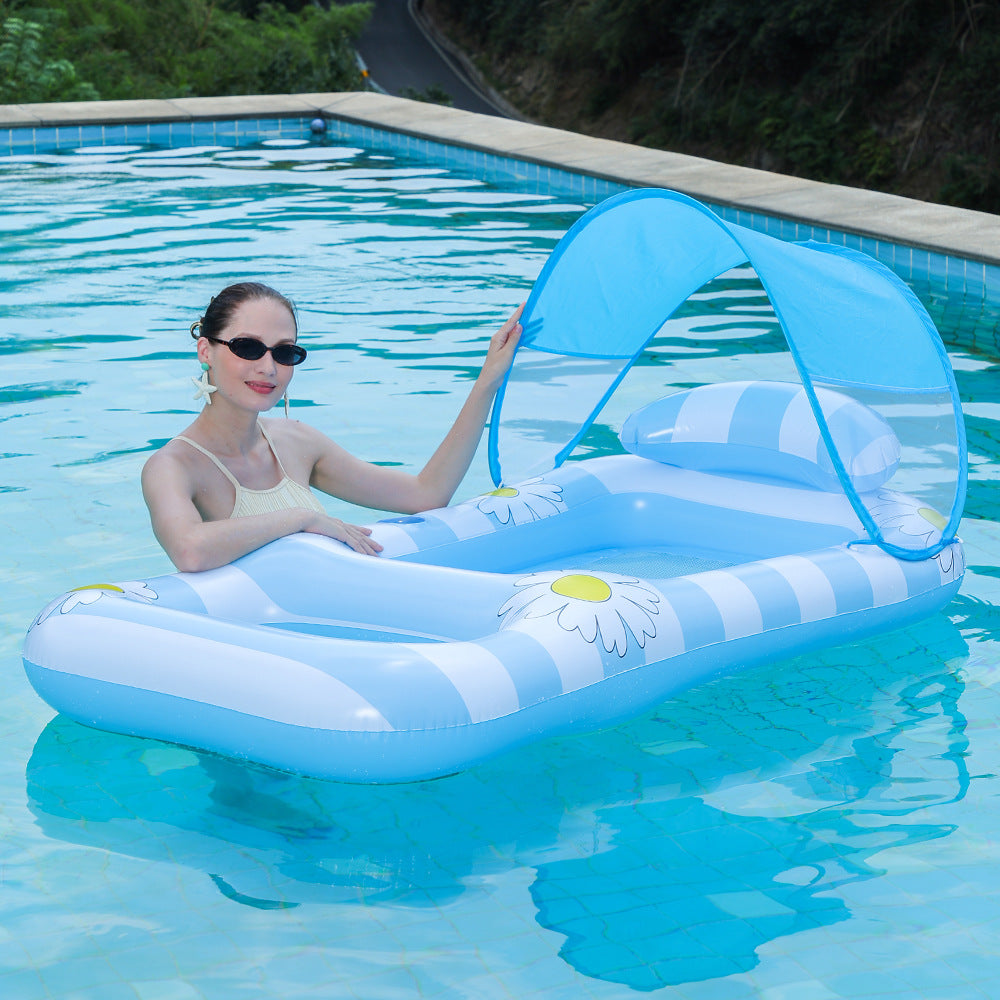 Unisex Aufblasbare Komfort-Schwimmliege mit Kopfstütze Brehn