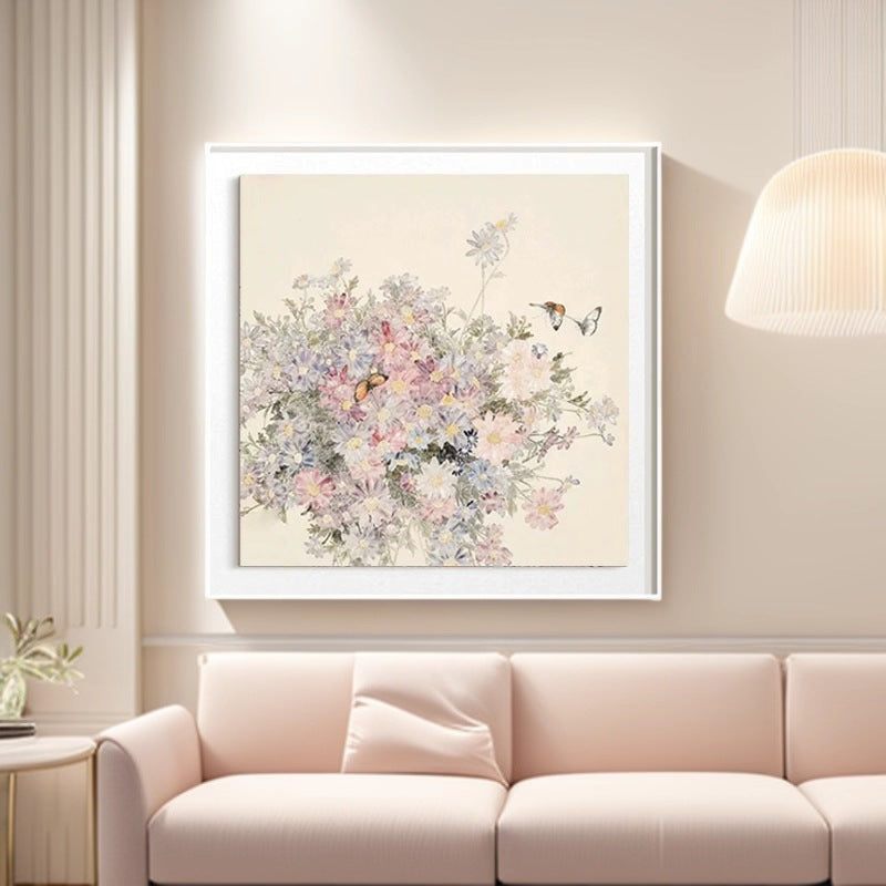 Abstrakte Blumenartige Kunstleinwand