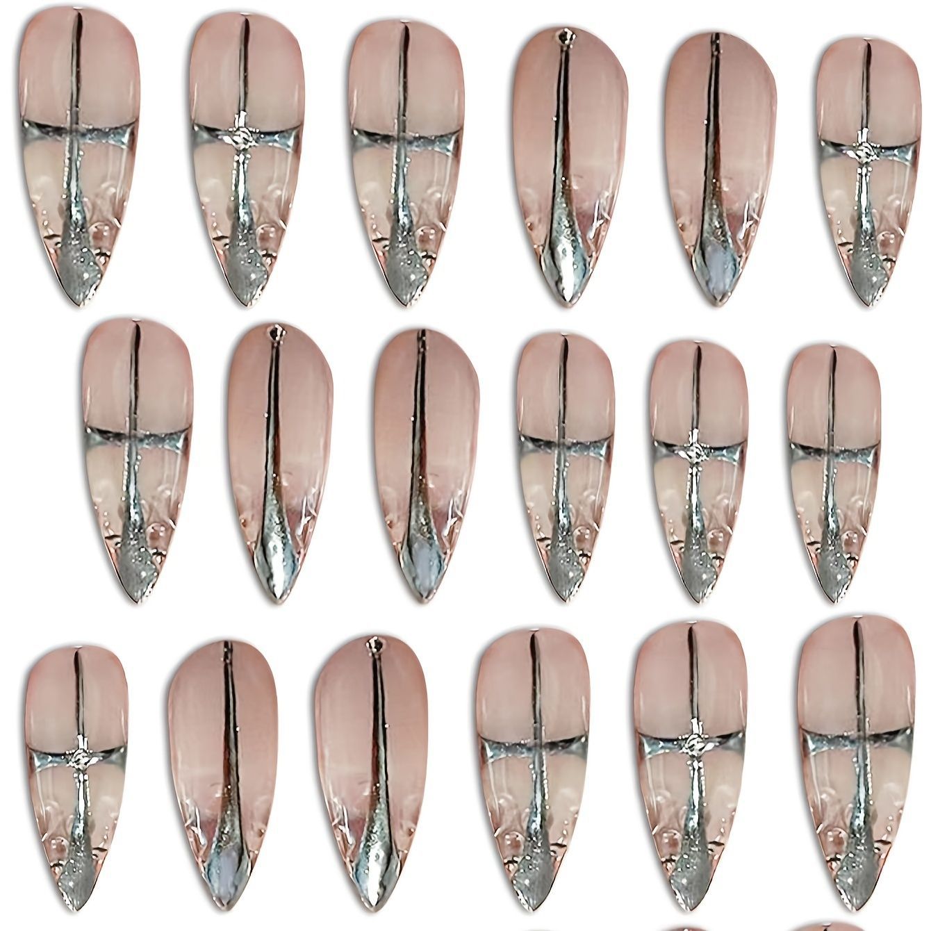 Elegantes Stiletto Press-On Nagelset Brehn