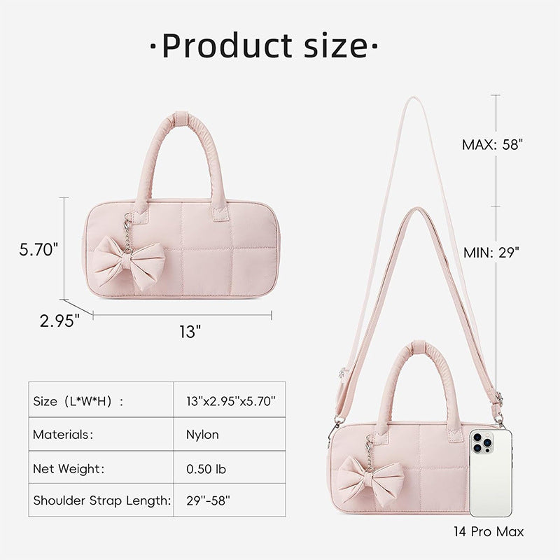 Gepolsterte Handtasche mit Modischem Schleifendetail Brehn