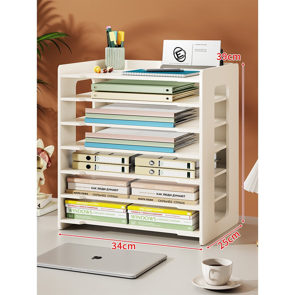 Desktop Mehrstufiges Papier- und Dokumentenorganizer-Regal mit Schlitztellern