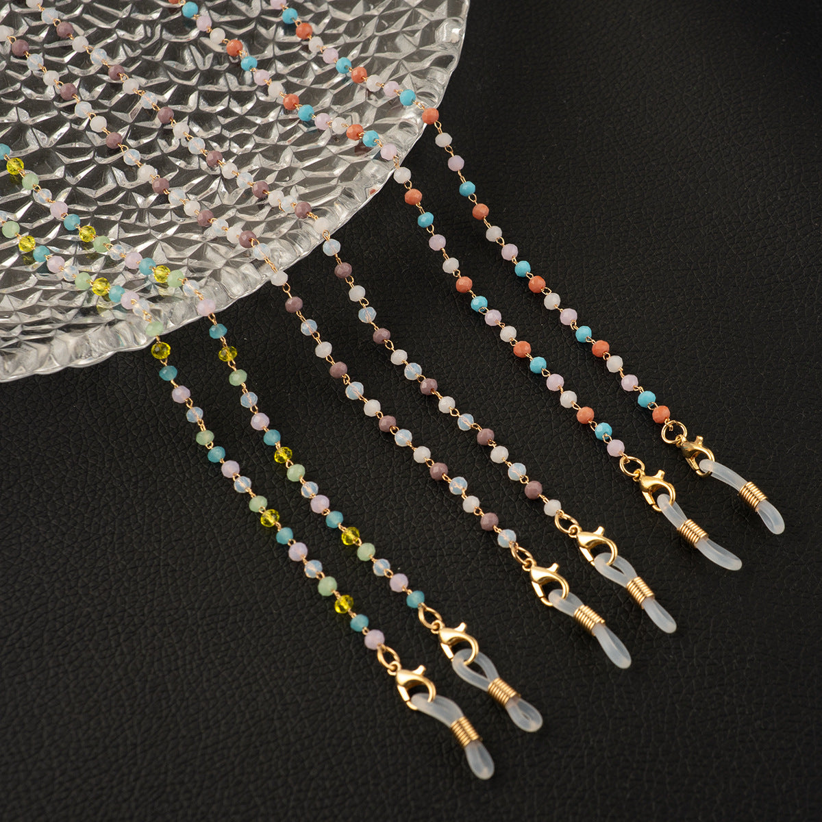 Bunte Perlen Brillenhalter Kette Brehn
