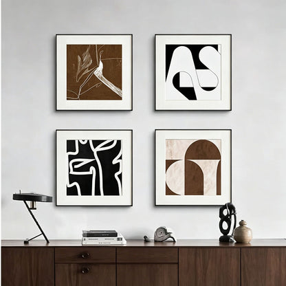 Abstrakte Kunst gerahmter Druck