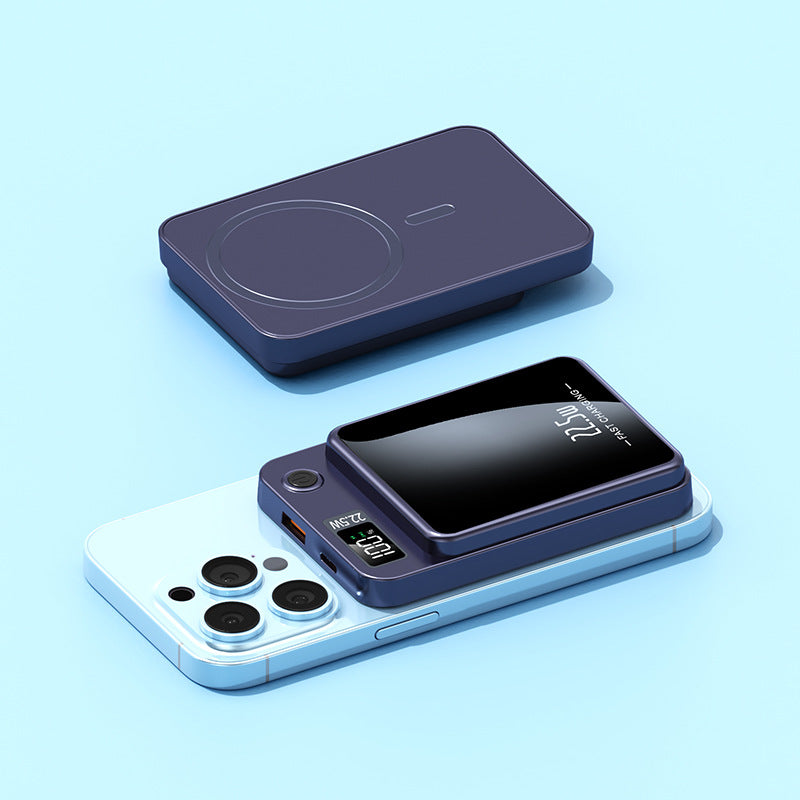 Tragbares Schnelllade-Powerbank mit LED-Display und Kabelloser Ladefunktion Brehn