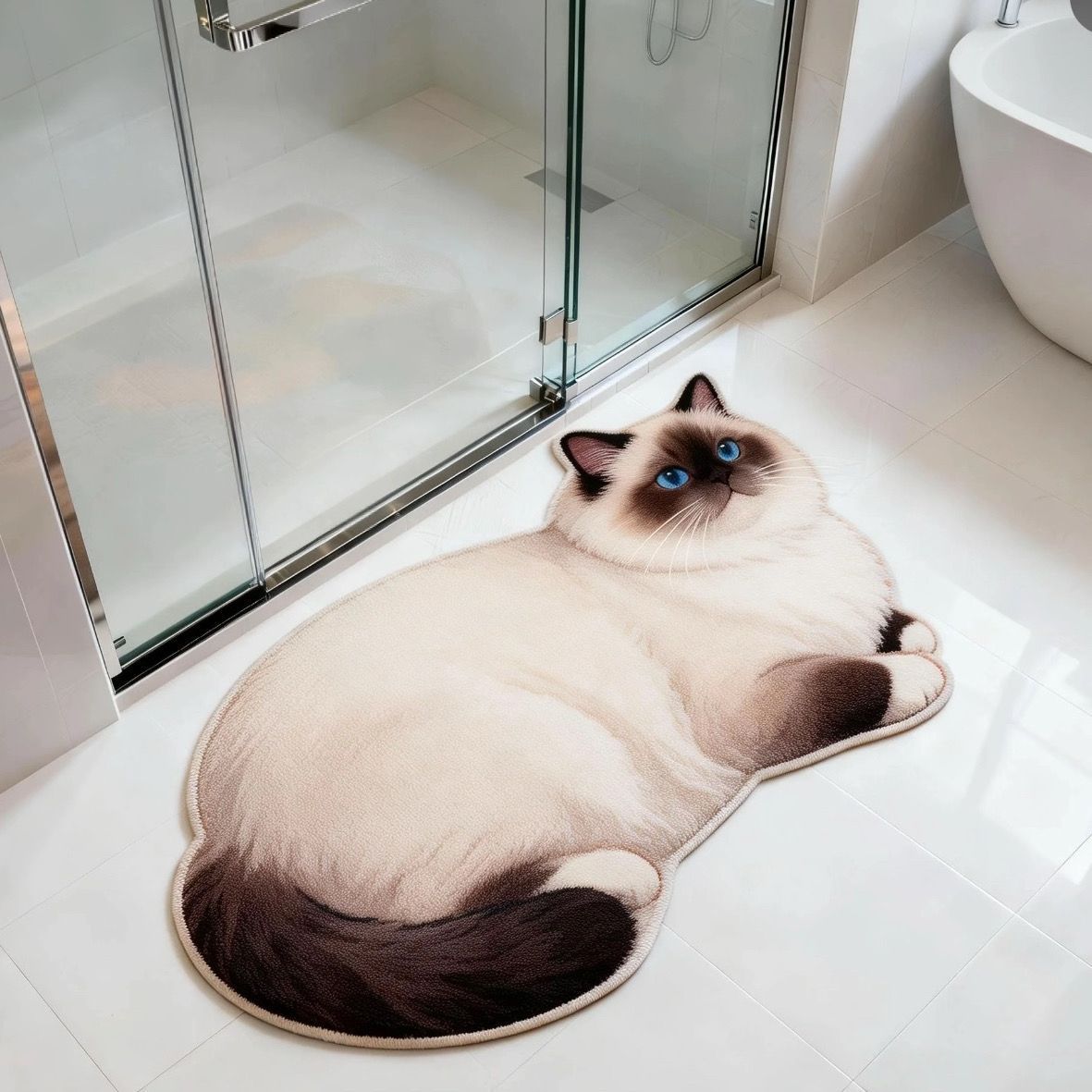 Katzenförmige Badmatte Brehn