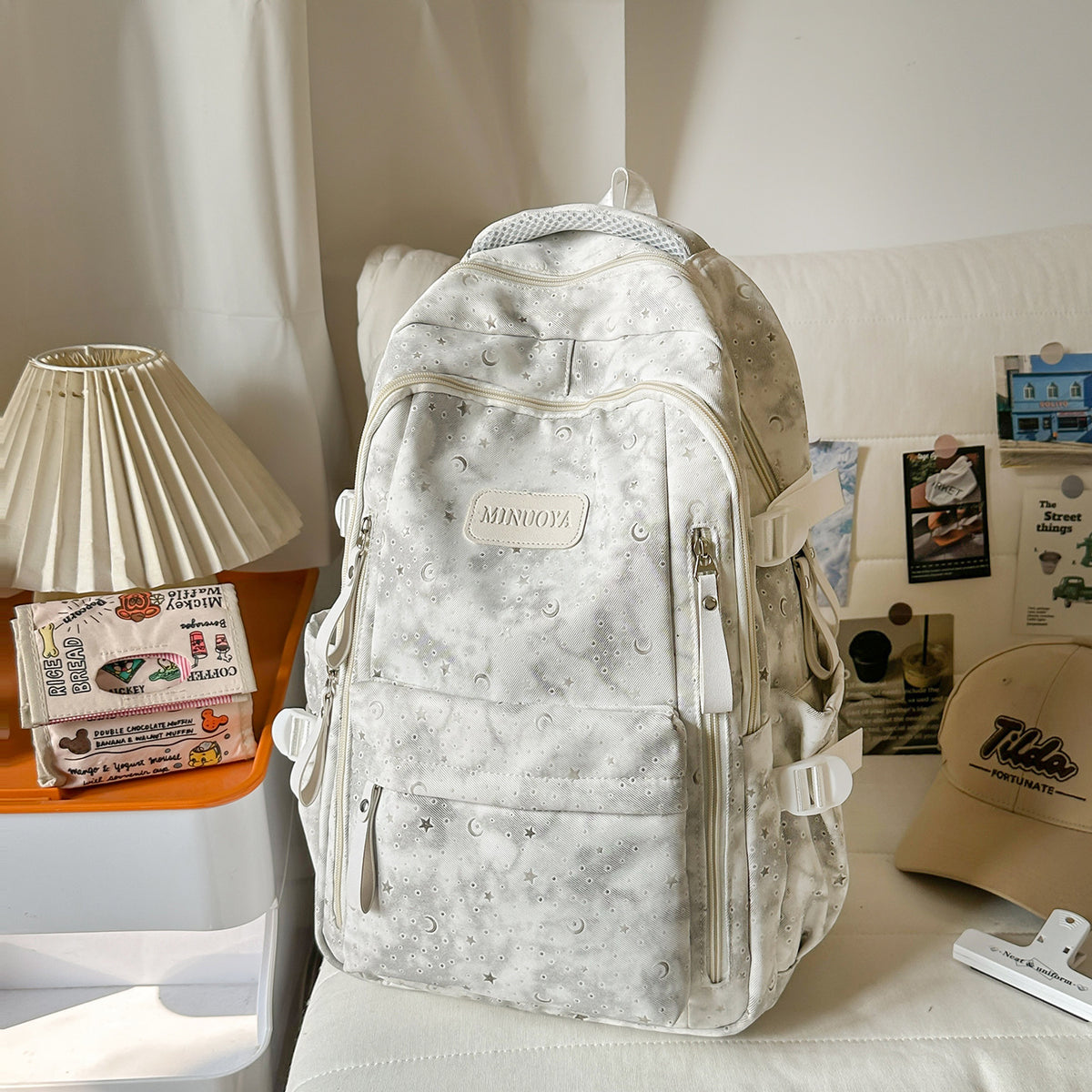 Trendige Sterne und Monde Muster Rucksack Brehn