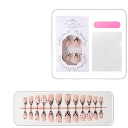 Stylische Tierdruck Press-On Nagelspitzen Brehn