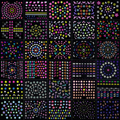 Kreative Nagelkunst Aufkleber Sammlung