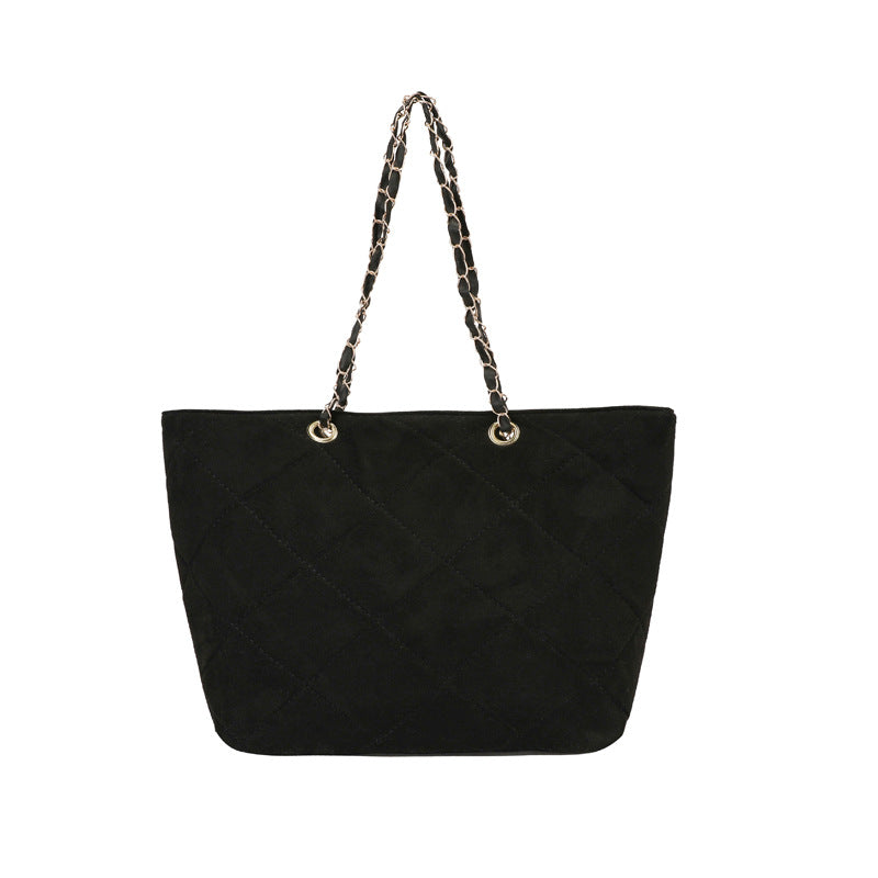 WoQuilted Suede Einkaufstasche Brehn