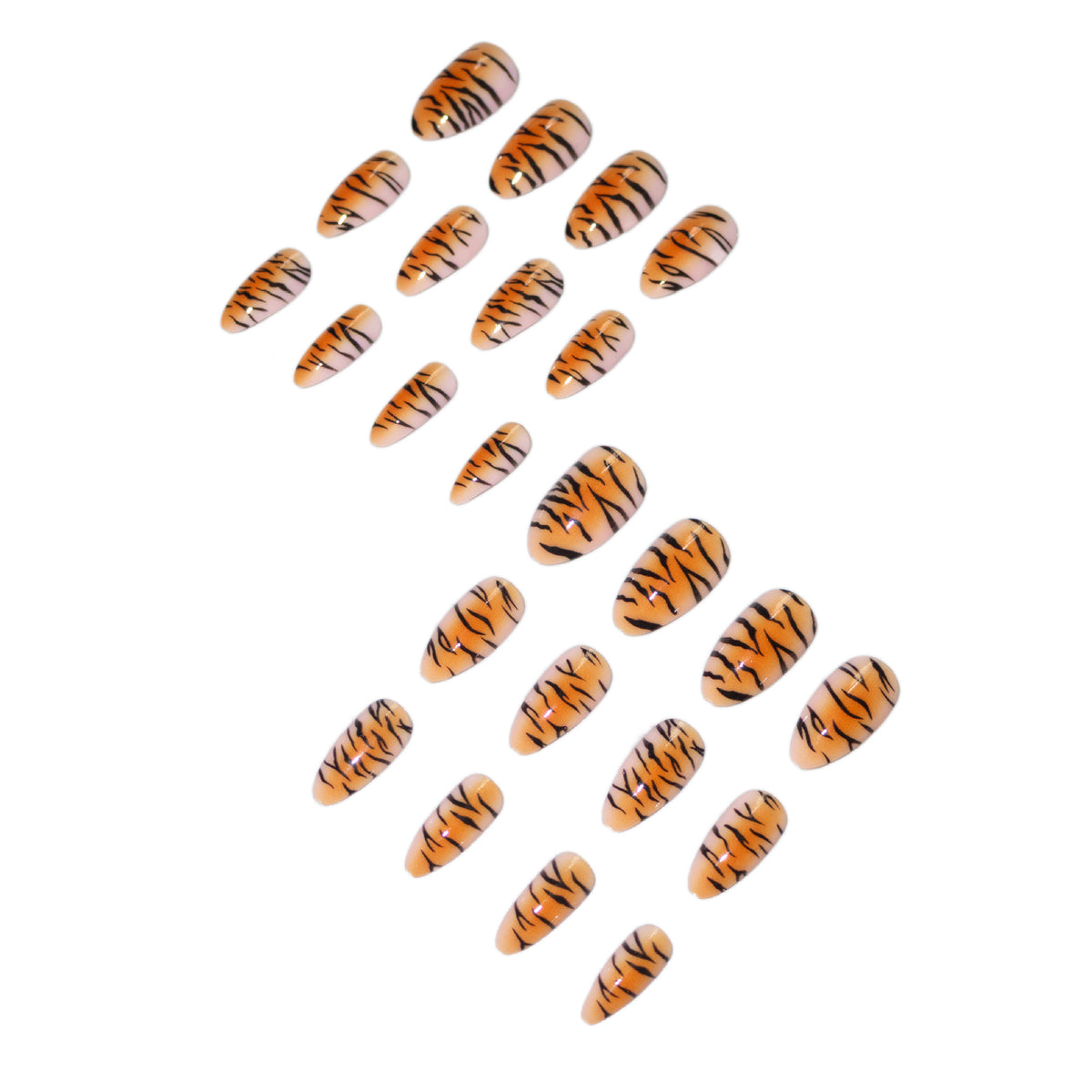 Kreatives Tigerdruck Nagelkunst-Set