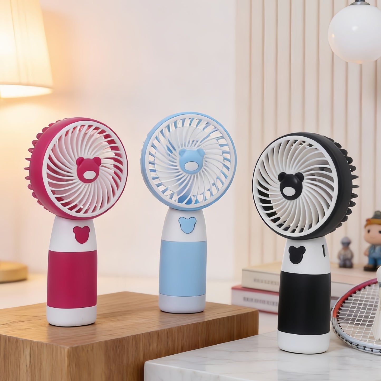 Damen Tragbarer Handventilator mit niedlichem Bärenmotiv Brehn