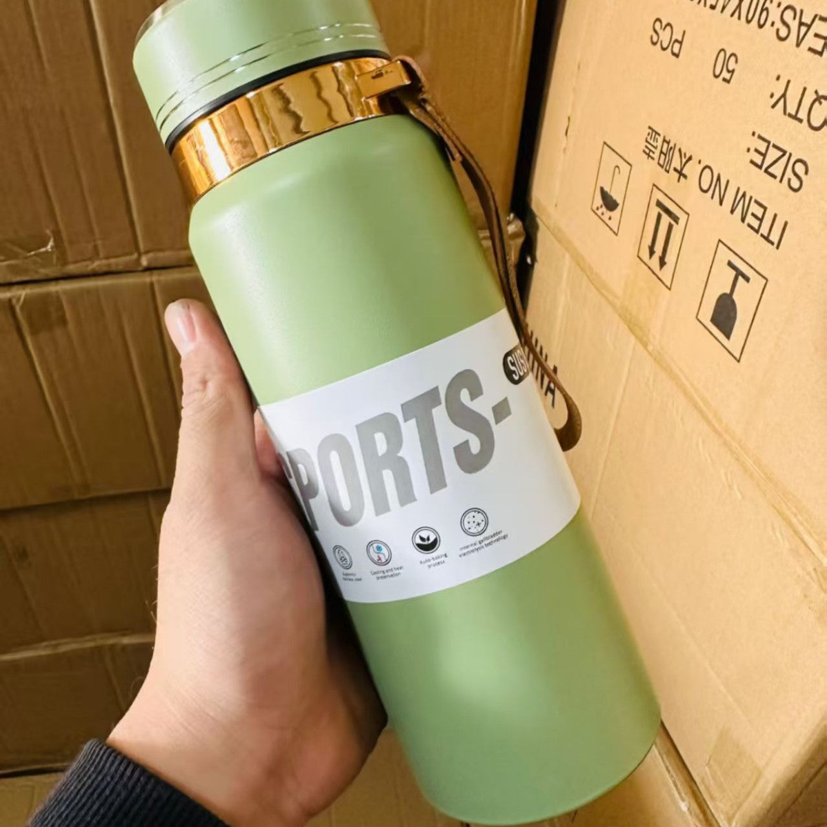 Unisex Sportliche Thermo-Trinkflasche Brehn