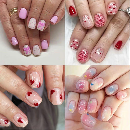 Herz-verzierte Nagelkunst-Design Brehn