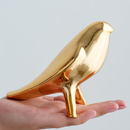 Elegante Kunstkeramik Vogel Skulptur Brehn