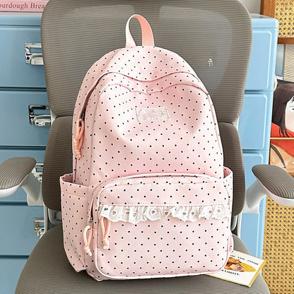 Charmanter gepunkteter Schulrucksack Brehn