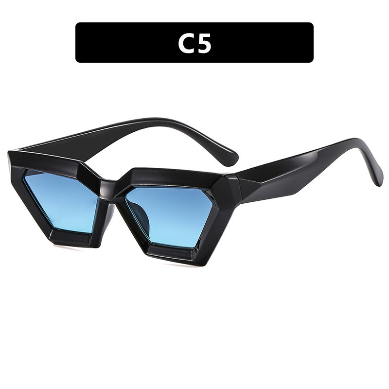 Damen auffällige Sonnenbrille im einzigartigen Hexagon-Design Brehn