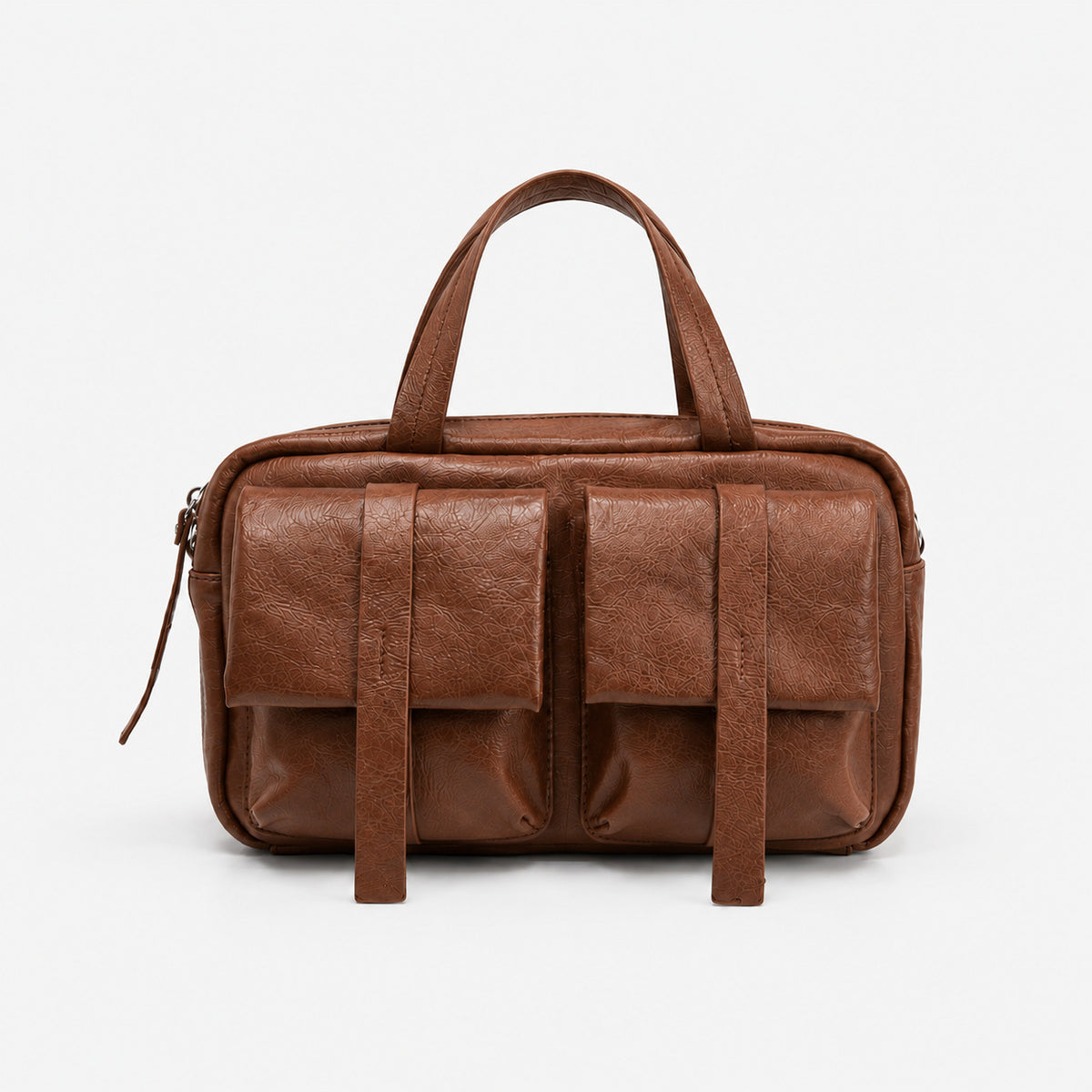 Multi-Taschen-Faux-Leder-Laptoptasche