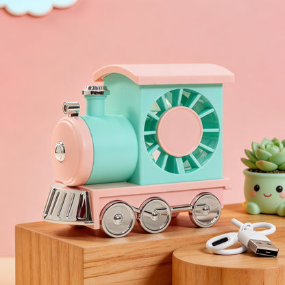 Unisex nan kompakter USB Tischventilator mit verstellbarem Neigekopf, sicherem Schutzgitter und niedlichem Ohr-Design Brehn