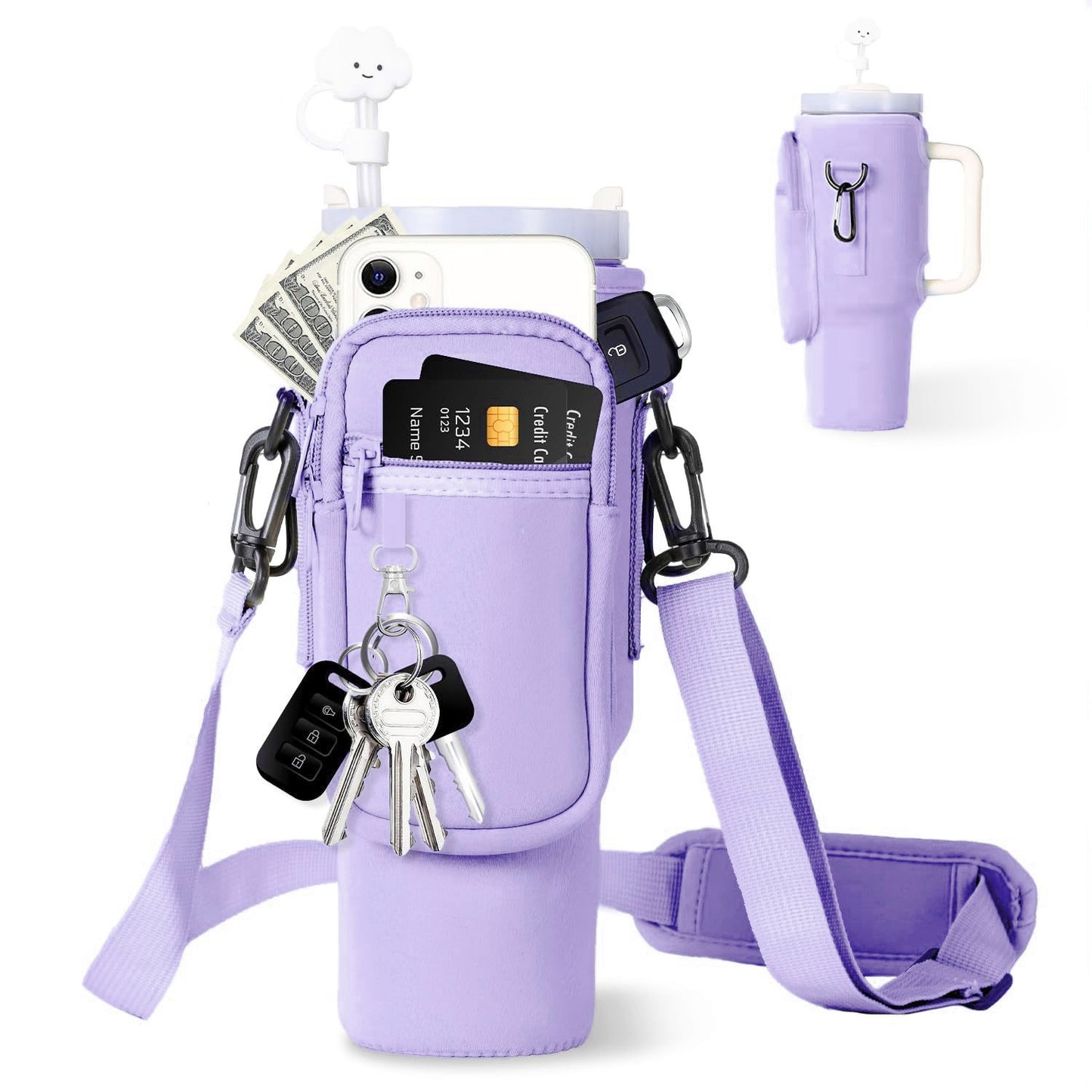 Damen Multifunktionale Handytasche mit Getränkehalter Brehn