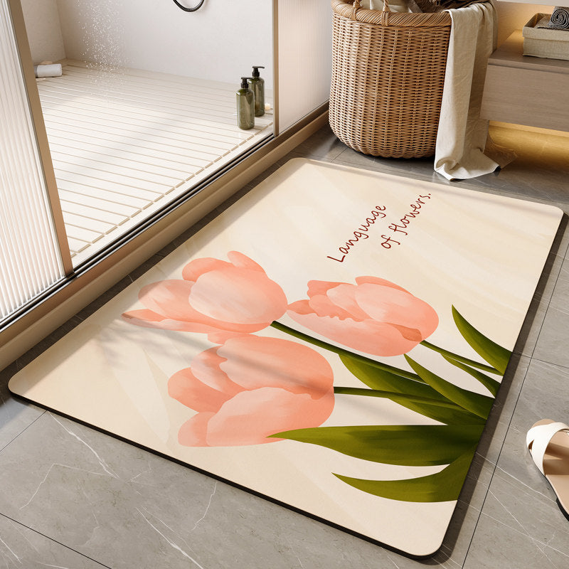 Dekorative florale Badematte Brehn