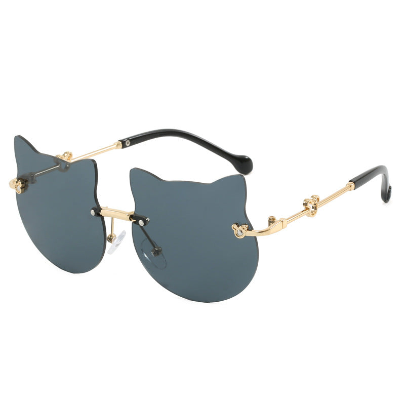 Damen geometrische Sonnenbrille mit luxuriösem Metallrahmen Brehn