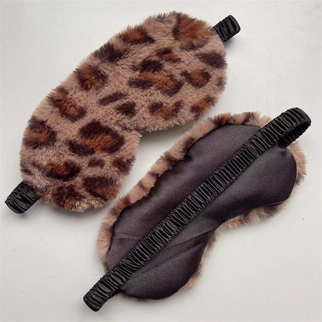 Damen nan weiche Plüsch Schlafmaske mit ergonomischer Polsterung und elastischem Komfortband Brehn