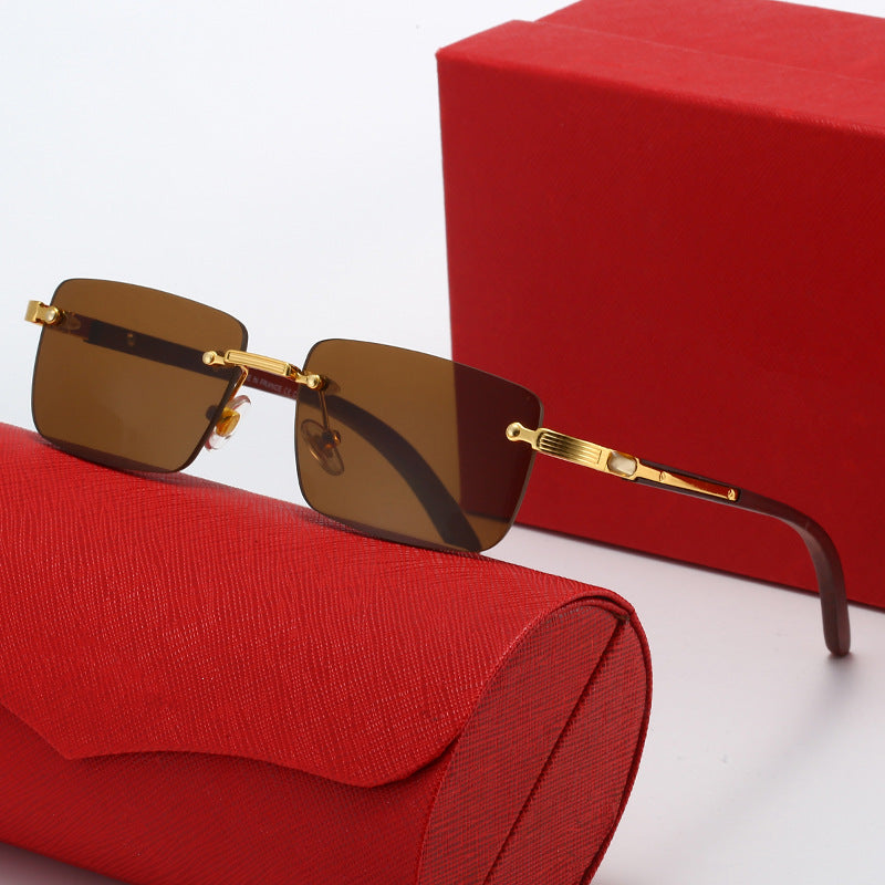 Damen Quadratische Sonnenbrille mit eleganten Metallakzenten Brehn