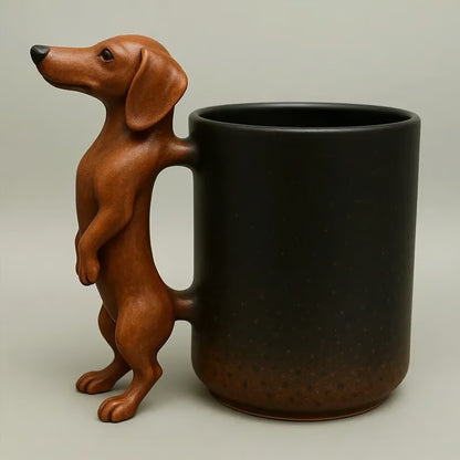 Kaffeebecher mit Dackelgriff Brehn