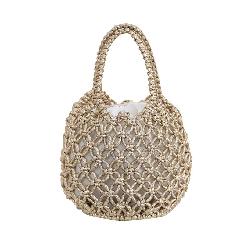 Handgearbeitete Shopper-Tasche Aus Feinem Makramee Brehn