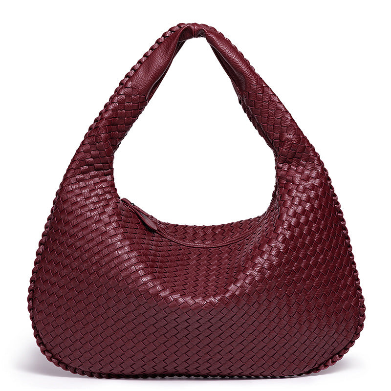 Woven Leather Schultertasche Brehn