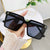 Damen modische quadratische Sonnenbrille mit stylishem Rahmen Brehn