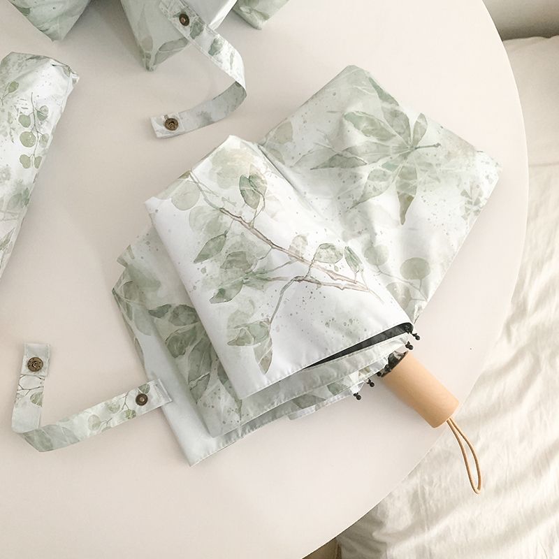 Damen Faltregenschirm mit botanischem Druckdesign Brehn