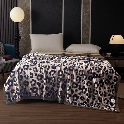 Plüsch-Mikrofaser-Fleece-Wurfdecke mit Silhouette-Blumenmuster