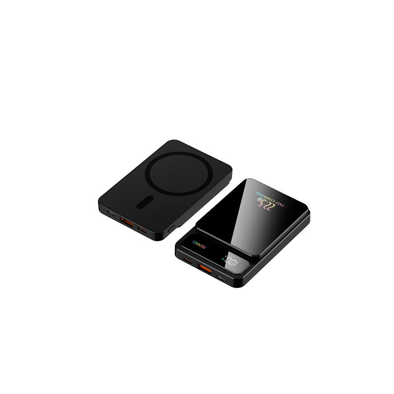 Powerbank mit kabelloser Ladetechnologie und LCD-Display Brehn