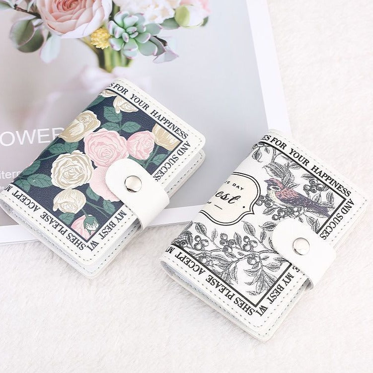 Elegante Rose Druck Geldbörse Brehn