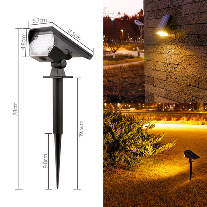 Verstellbare Solar-LED-Landschaftsstrahler-Steckdose Brehn