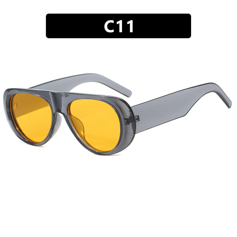 Damen modische Sonnenbrille mit futuristischem Design und polarisierten Gläsern Brehn