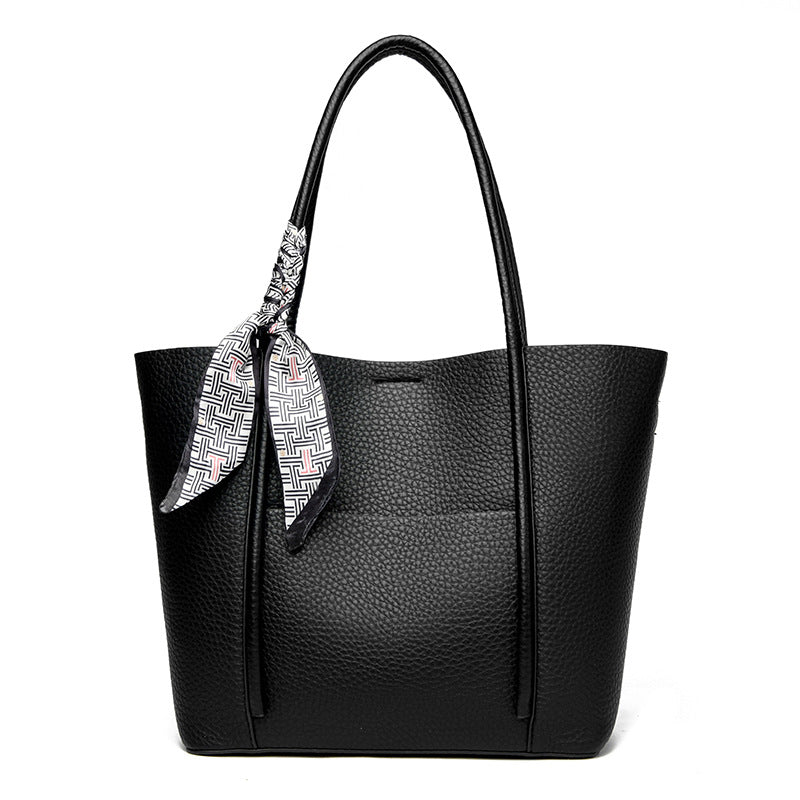 Texturierte Leder-Shopper-Tasche Brehn