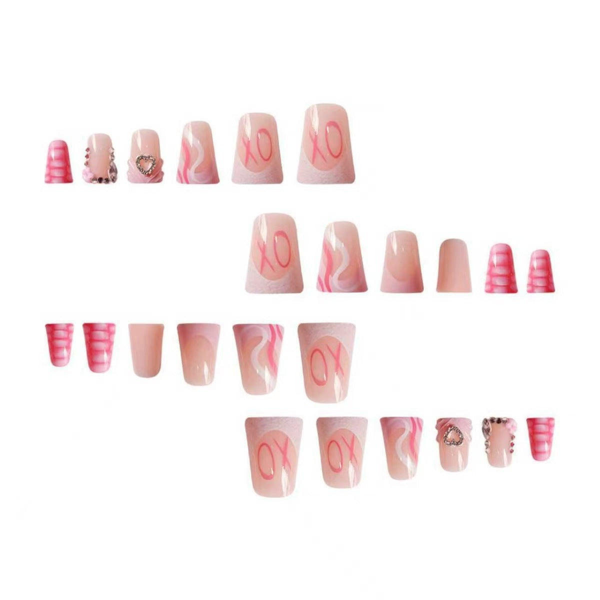 Elegantes dekoratives Acrylnagelset Brehn