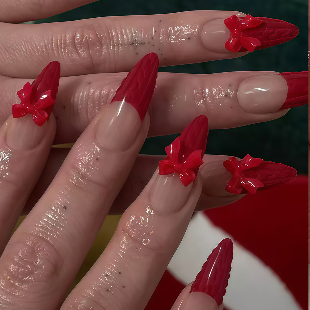 Künstlerische Stiletto Press-On Nagelspitzen Brehn